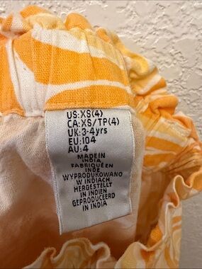 Source Unknown Orange and White Design Kids Casual Bottoms